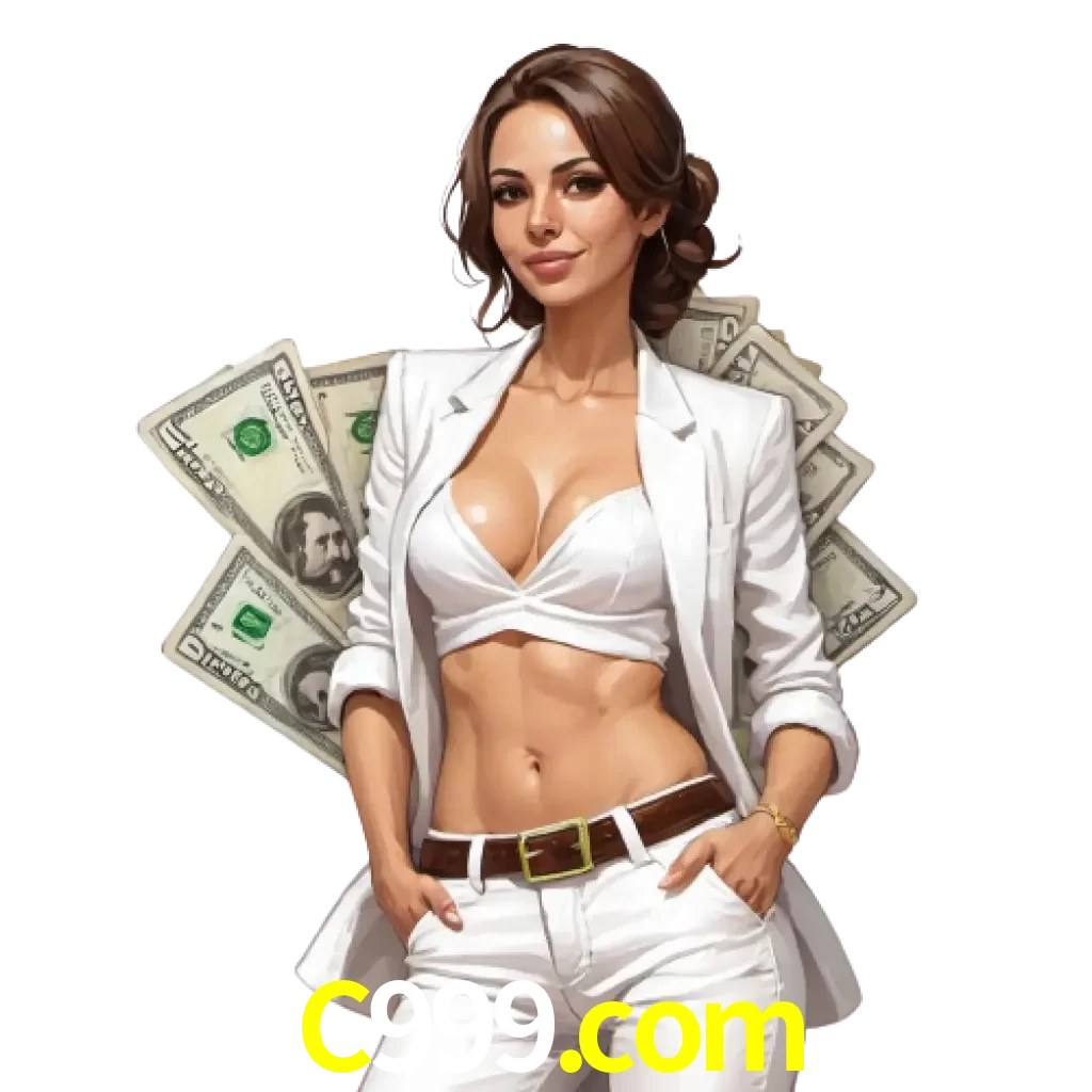 woman with money playing in c999 bet casino