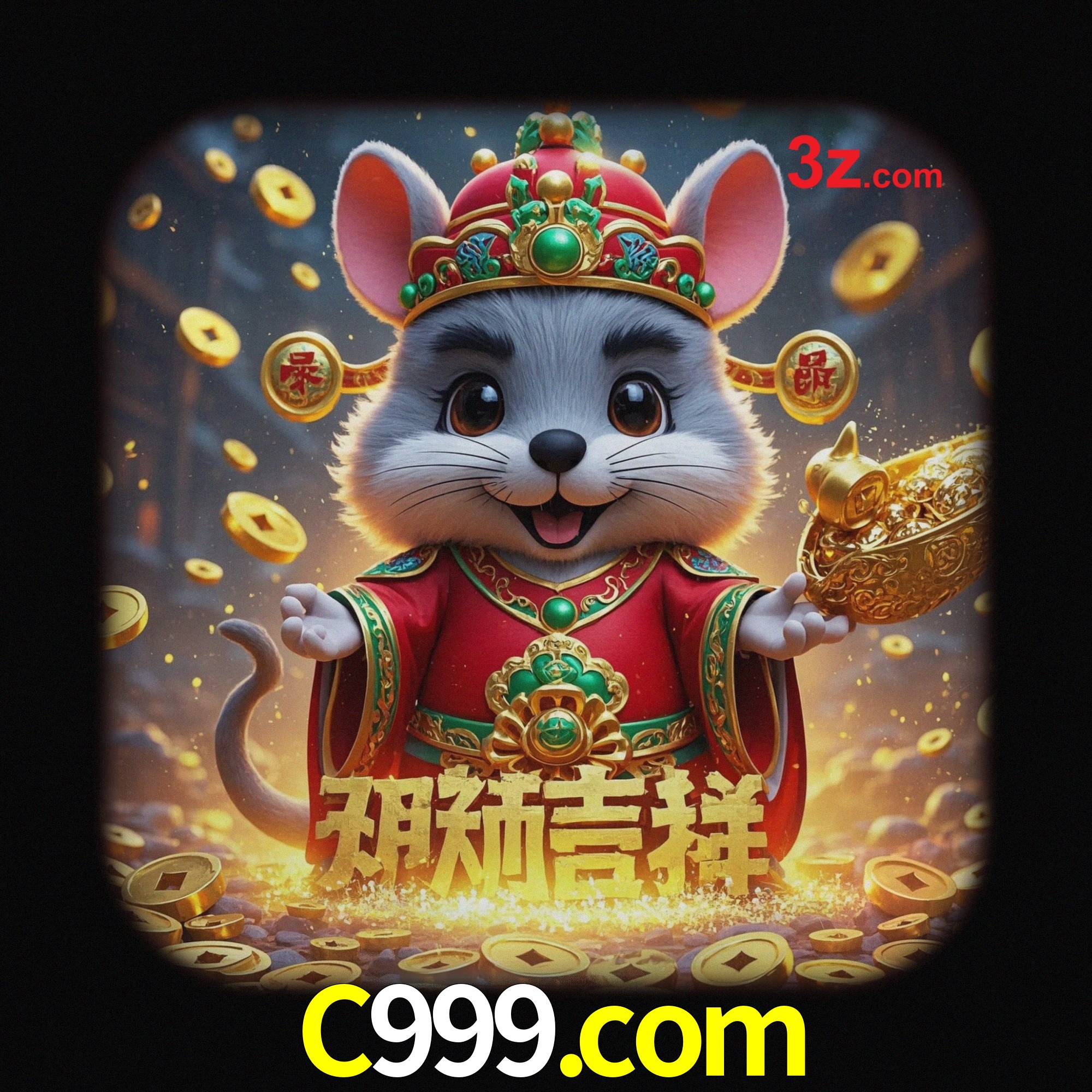 Slot machine 3D icon with number 7 and 1